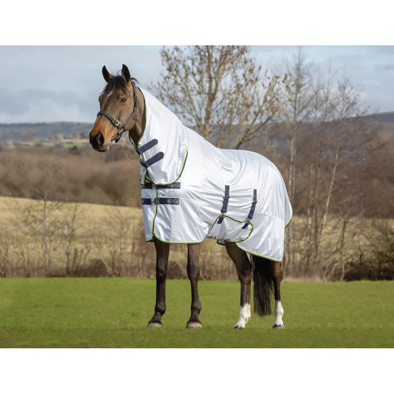 Shires Asker Fly Combo Horse Rug - White